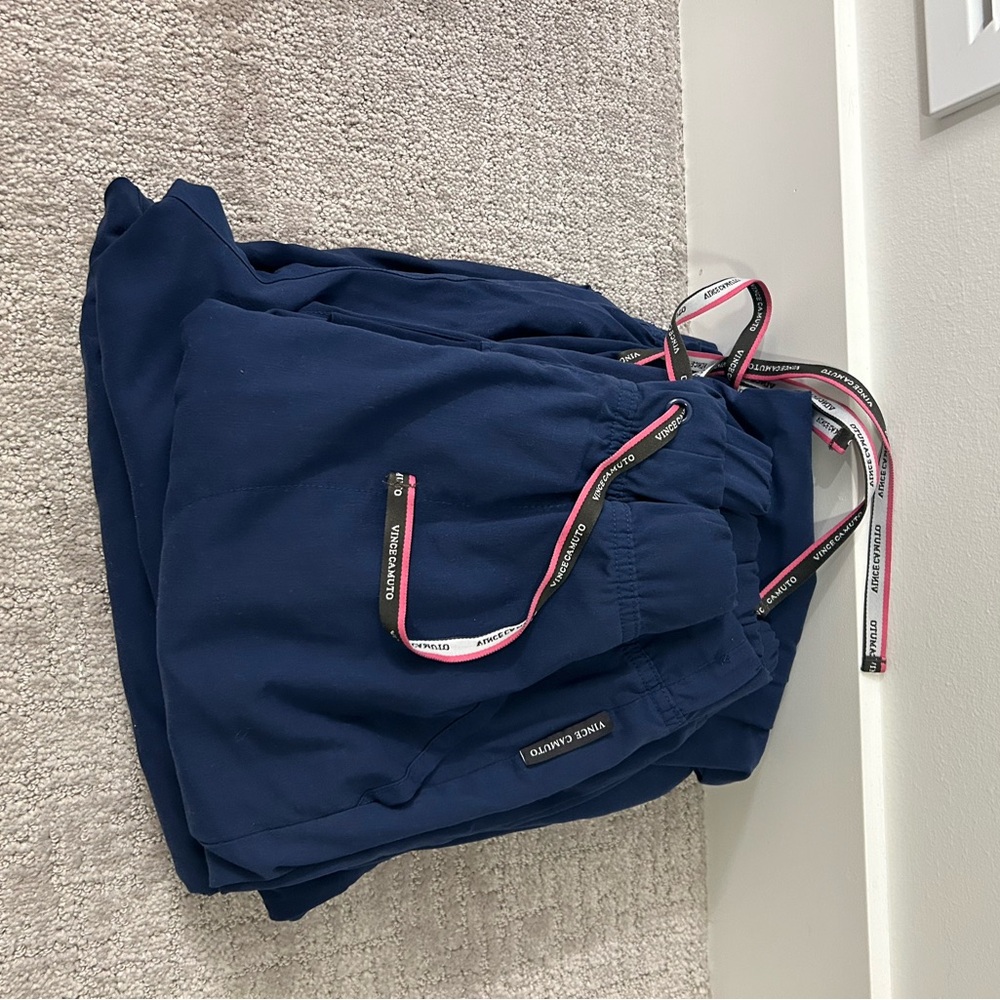 Vince Camuto Navy Blue Scrub Pants